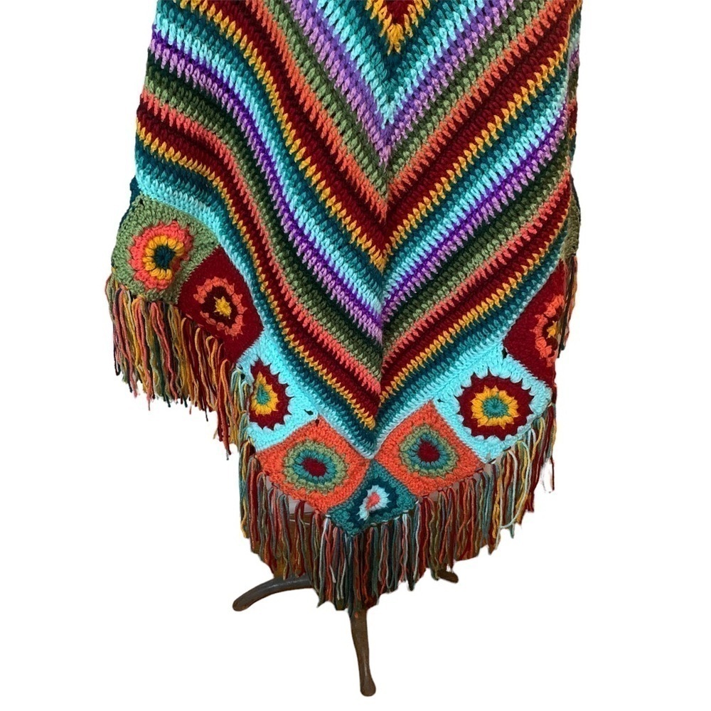 Granny Square Poncho Shawl - Picture 11 of 11